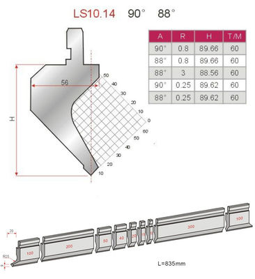 CNC European Press Brake Tooling HRC47 Press Brake Forming Dies
