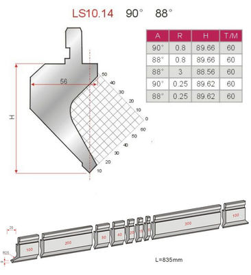 Hydraulic Bending Custom Press Brake Tooling CNC Press Brake Tools