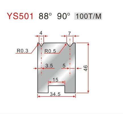 YS501 CNC Press Brake 2V Die For Hydraulic Bending Machine Sheet Press Brake Tooling