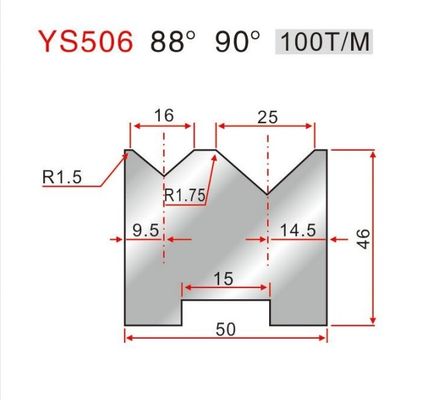 LS506 Polishing CNC Press Brake 2V Die 42 Crmo For bending machine