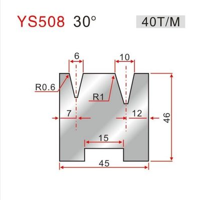 YS508 Custom Brake Die Tooling With V Angle Of 30 Degrees
