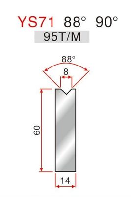 High Precision YS71 Amada Press Brake Tooling V8 Bottom Die