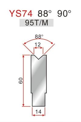 YS74 V12 Single V Die For Press Brake Punch And Die