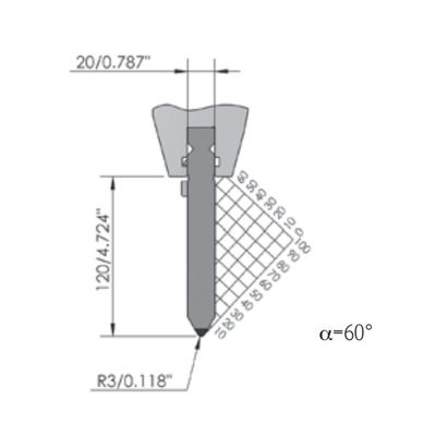 Customizable Press Brake Punch 60 Degrees Brake Punch For Sheet Metal Work