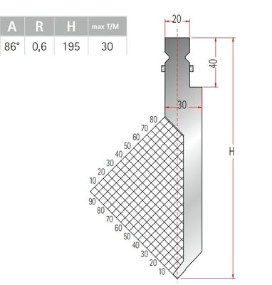 26mm Width Press Brake Punch For Sheet Metal Bending 0.02mm Precision