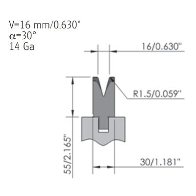 45-50HRC Press Brake Bottom Die Metallic Wila Press Brake Tooling