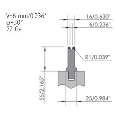 Wila Type Press Brake Die Bottom Mold Press Brake Single V Die