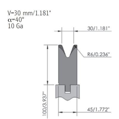 Metallic 42CrMo Press Brake Tooling Stamping Hydraulic Press Dies