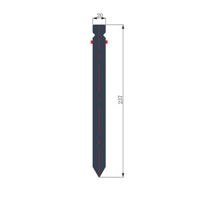 Height 237mm Angle 90° Standard Length 500mm Press Brake Punch For Heavy Duty Applications