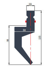 Durable European Type Press Brake Punch 86 Degree 550mm/500mm Length 135mm Height For Smooth Bending