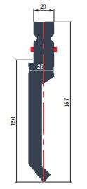 WAL157.86.R1A European Type Press Brake Punch With 86° Angle 42CrMo