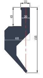 BCL155.85.R08-S European Type Press Brake Punch With 85 Angle 42CrMo